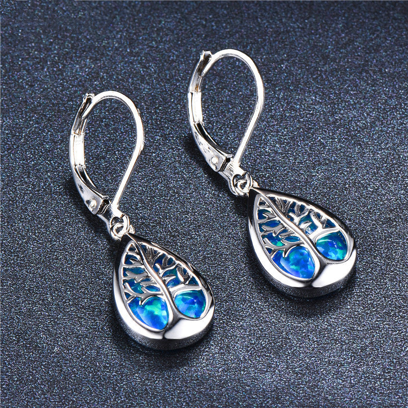 925 Sterling Silver Life Tree Dangle Earrings jewelry