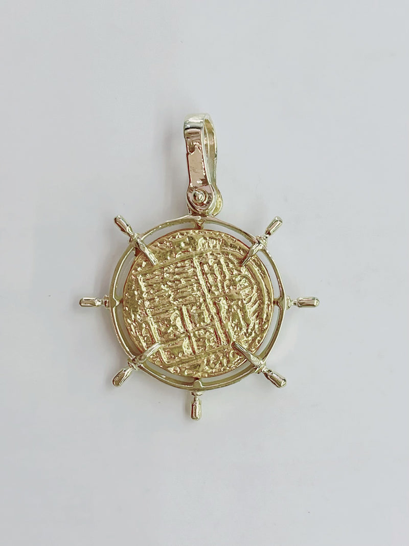 14KT SOLID GOLD COIN PENDANT