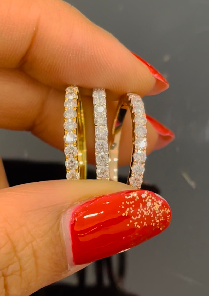 14kt gold real Daimond stackable bands