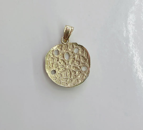 14KT GOLD SAND DOLLAR PENDANT