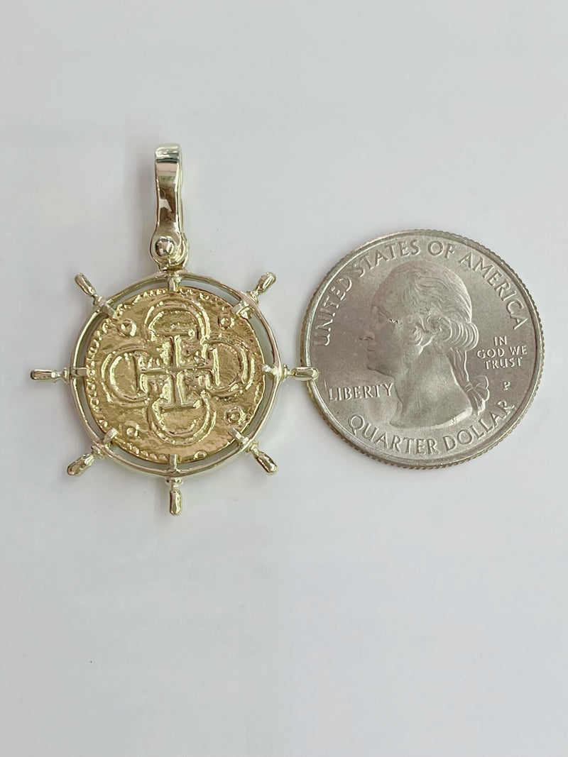 14KT SOLID GOLD COIN PENDANT