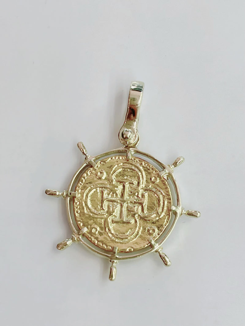 14KT SOLID GOLD COIN PENDANT