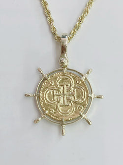 14KT SOLID GOLD COIN PENDANT