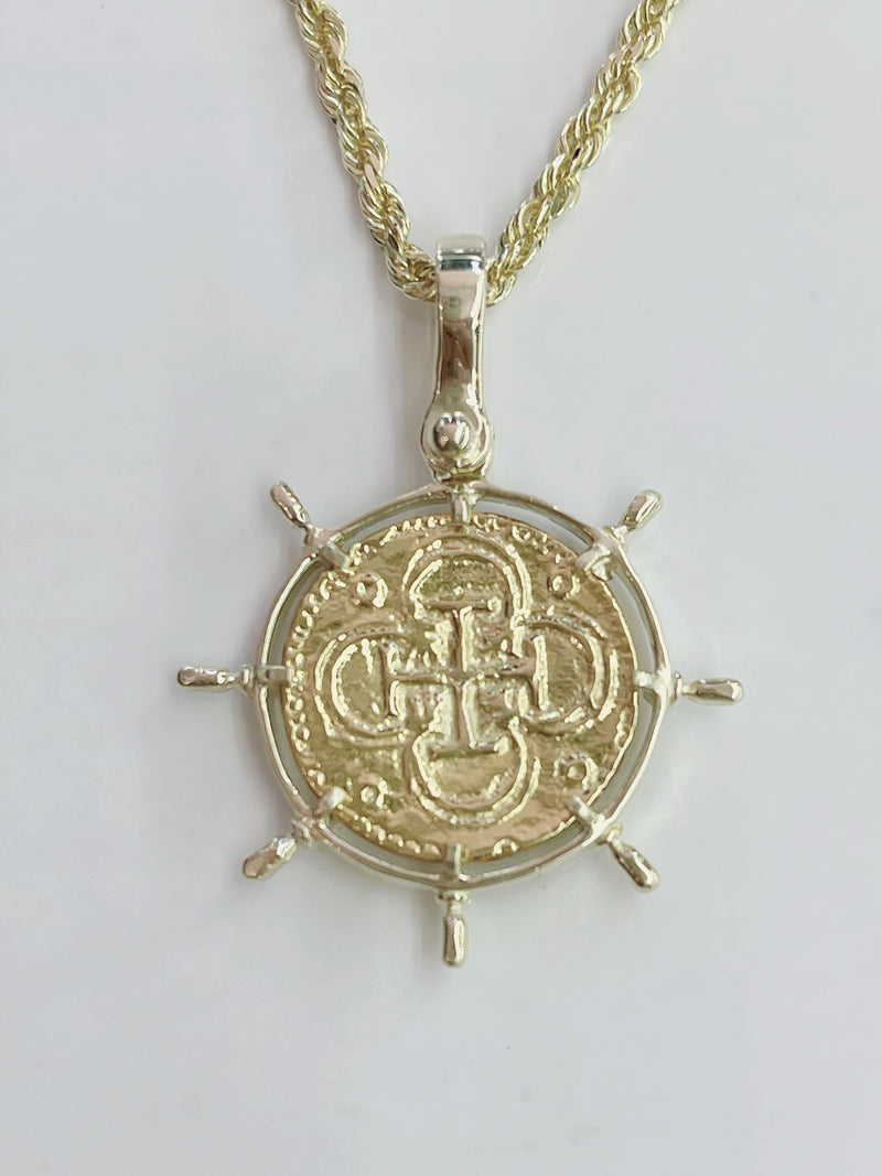 14KT SOLID GOLD COIN PENDANT