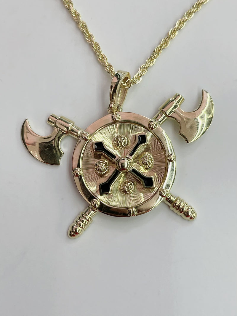 14KT REAL GOLD SHIP’S WHEEL PENDANT