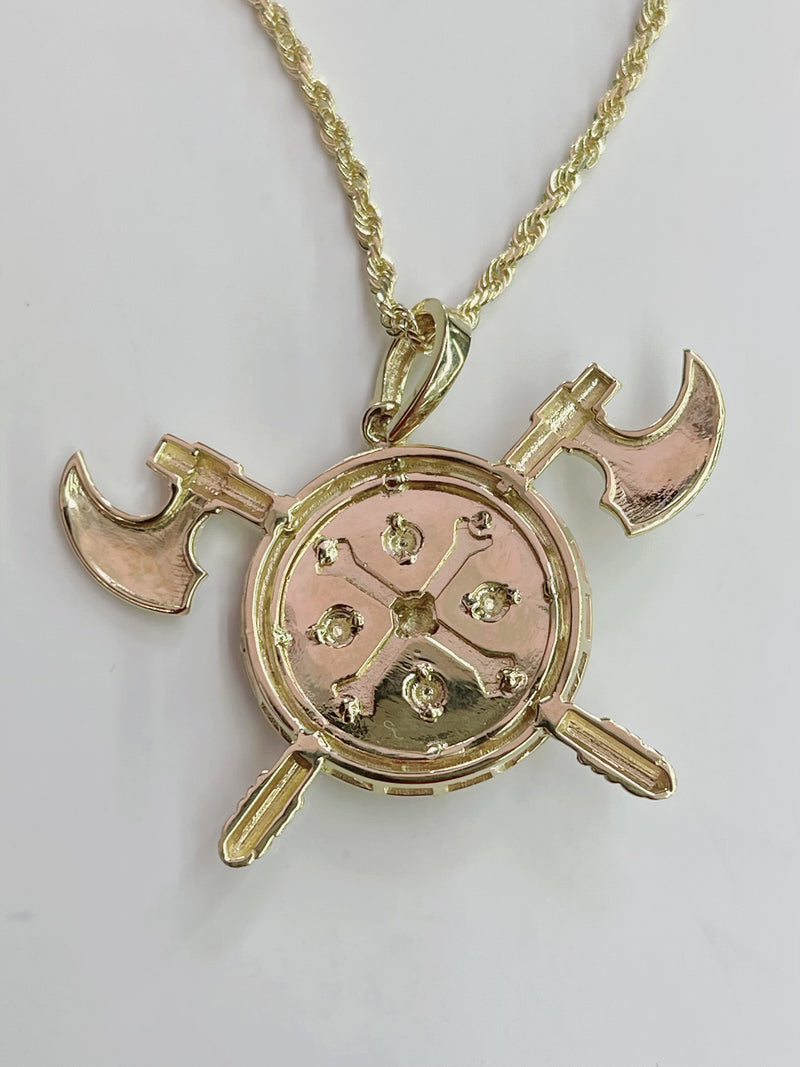 14KT REAL GOLD SHIP’S WHEEL PENDANT