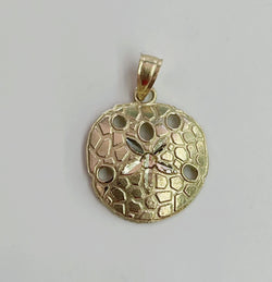 14KT GOLD SAND DOLLAR PENDANT