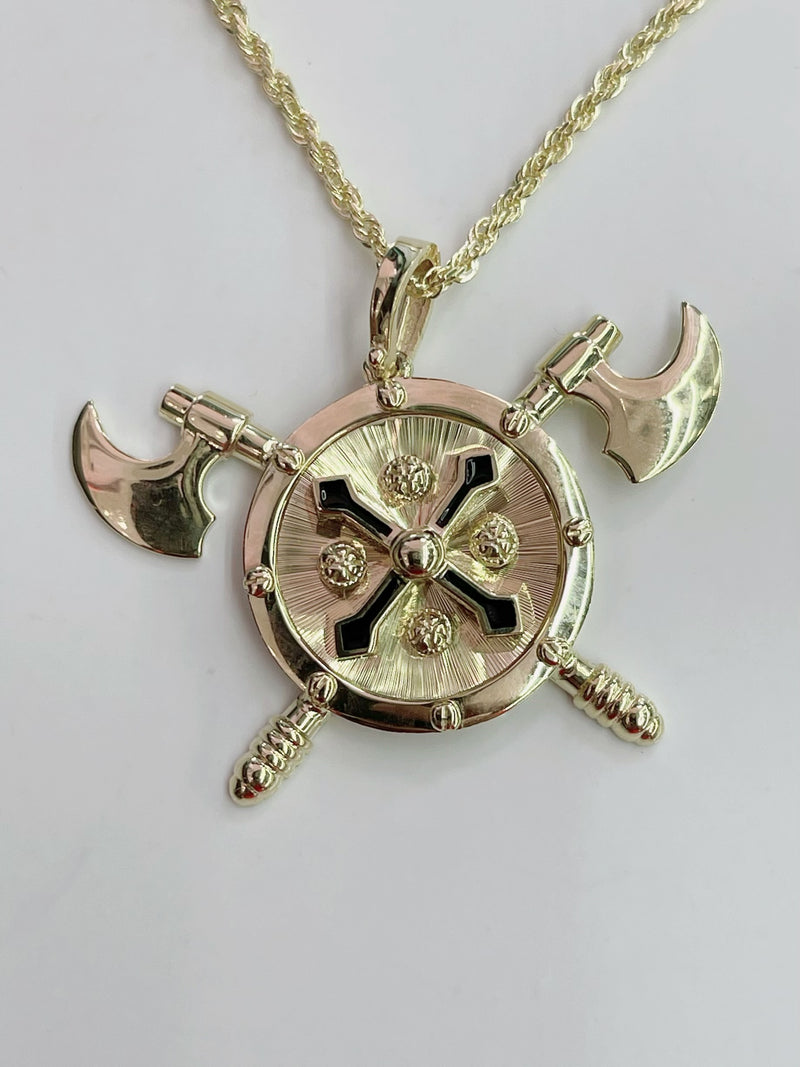 14KT REAL GOLD SHIP’S WHEEL PENDANT