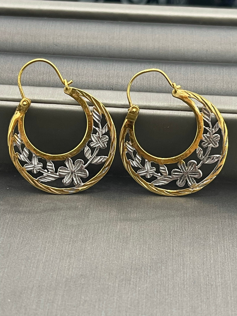 14KT GOLD SMALL CUBAN HOOP EARRINGS